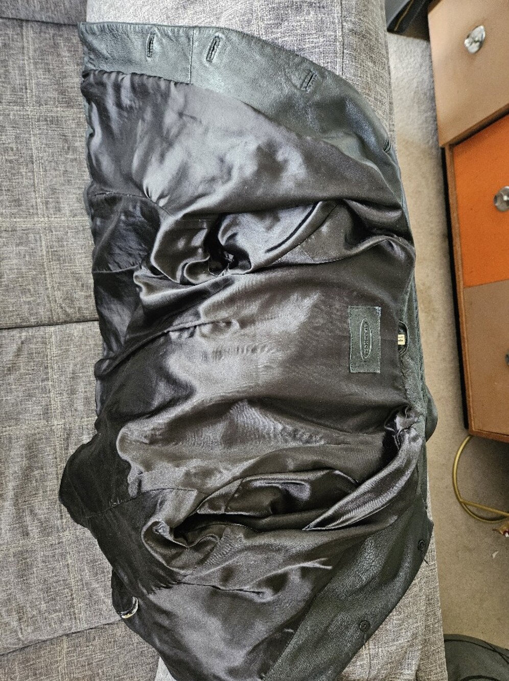 Vintage Beardmore Black Leather button-up Jacket. 21ptp - Picture 9 of 14
